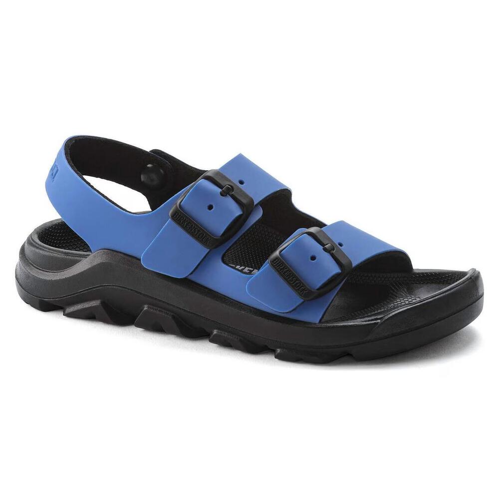 NEW BIRKENSTOCK boys mogami birko-flor sandals in ultrablue-black black